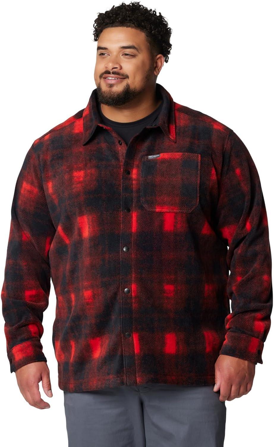 imageColumbia Mens Steens Mountain Printed Shirt Jacket IiSail Red Omblur