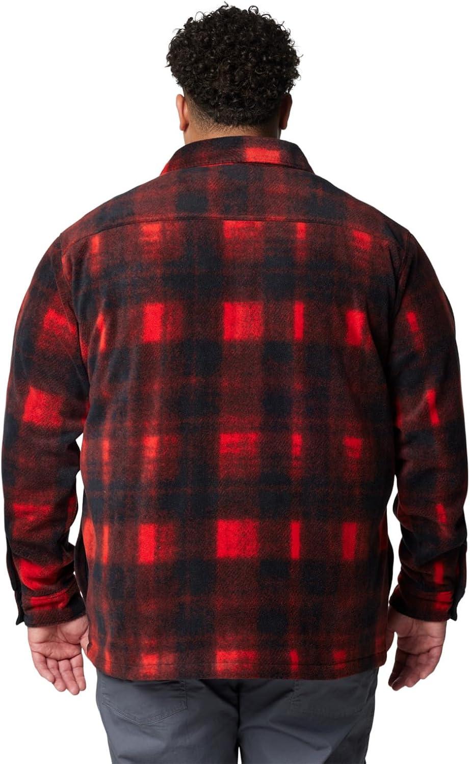imageColumbia Mens Steens Mountain Printed Shirt Jacket IiSail Red Omblur