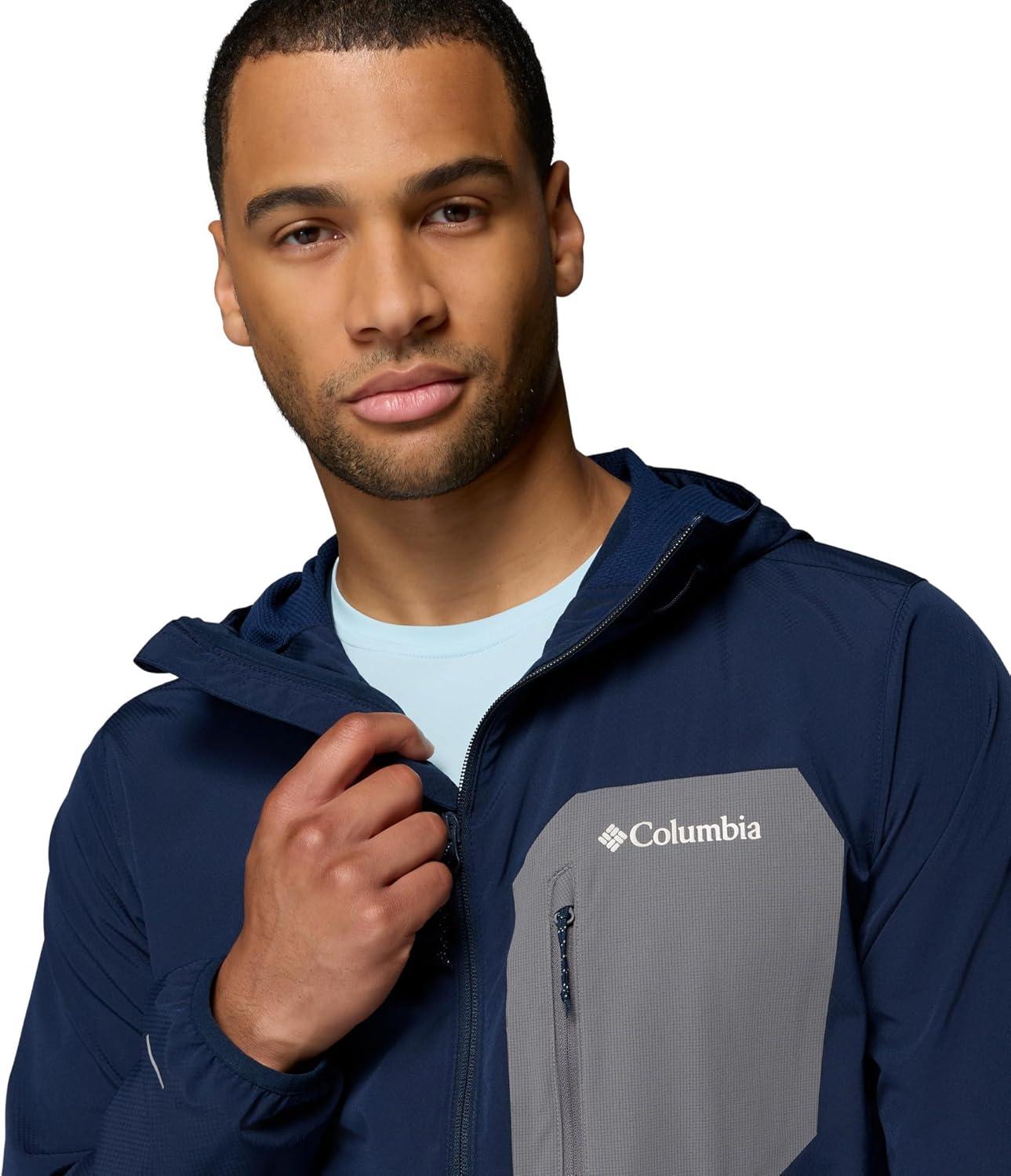 imageColumbia Mens Tall Heights III Hooded SoftshellCollegiate NavyCity Grey