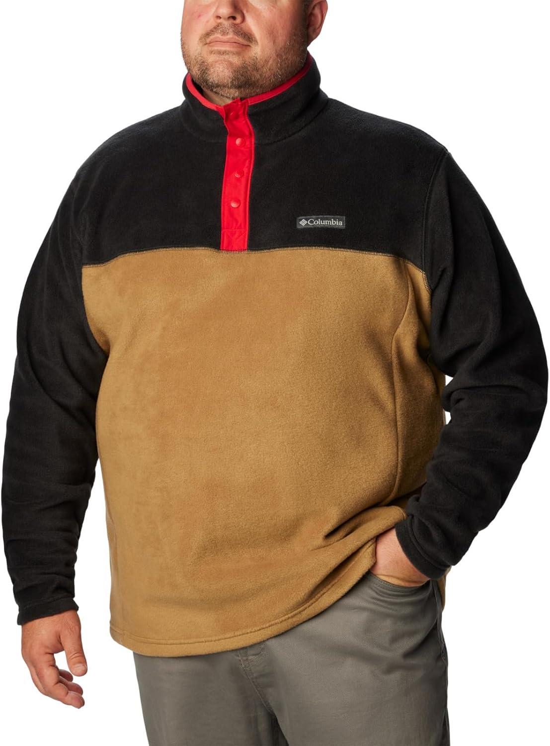 imageColumbia mens Steens Mountain Half Snap IIDeltaBlackMountain Red