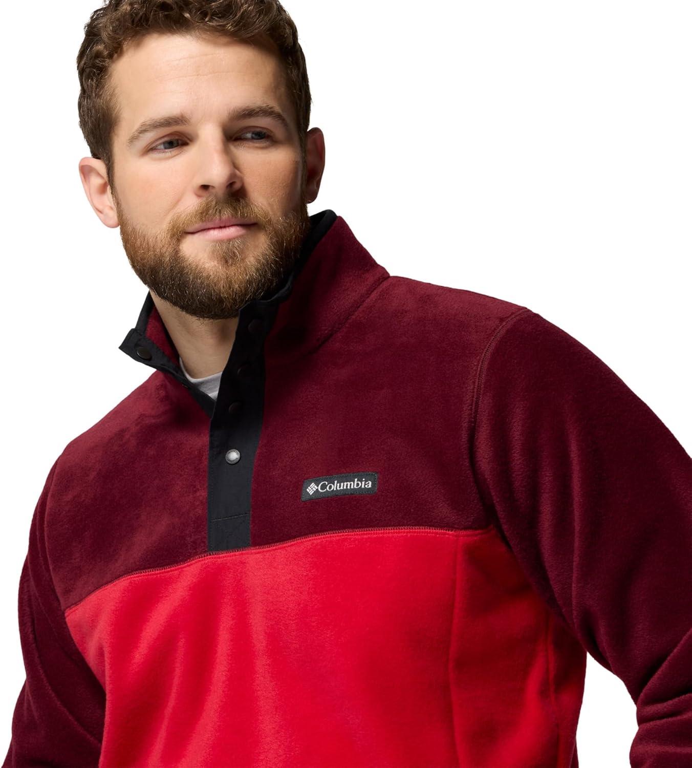 imageColumbia mens Steens Mountain Half Snap IIMtn RedRich WineBlack