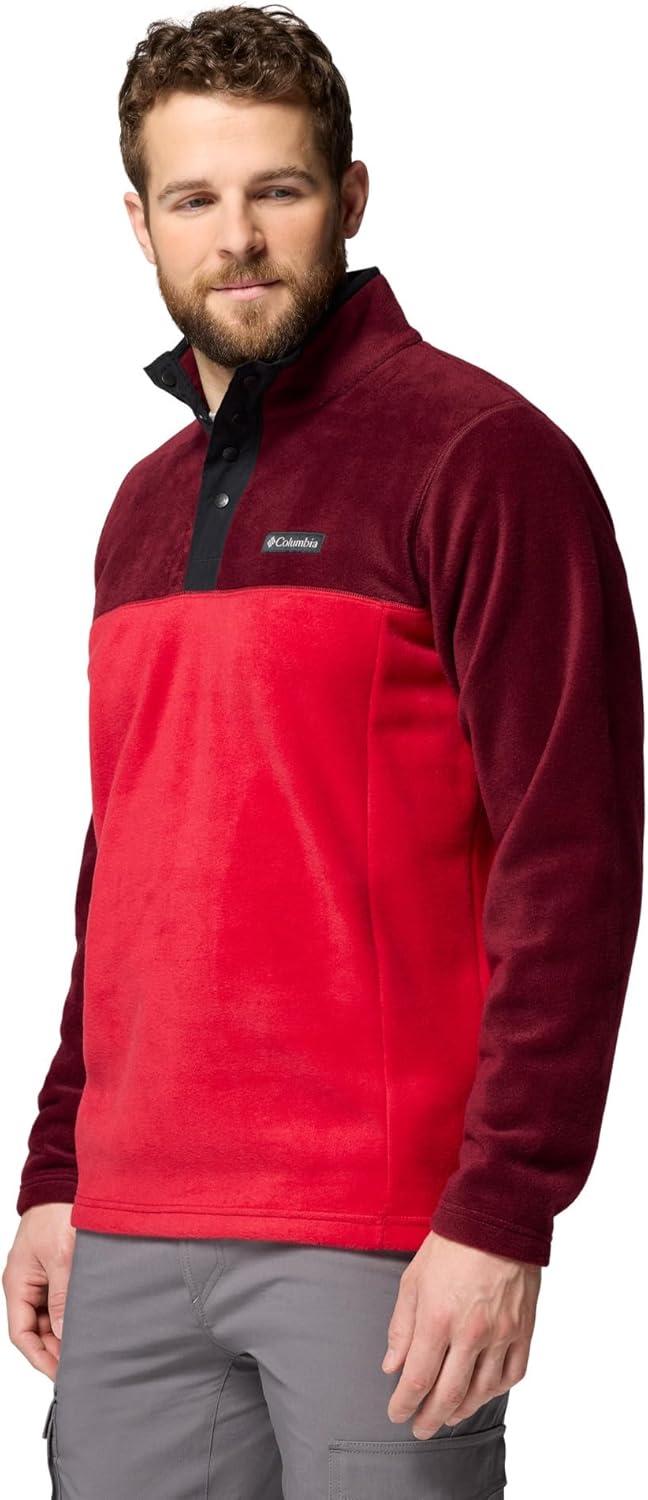 imageColumbia mens Steens Mountain Half Snap IIMtn RedRich WineBlack