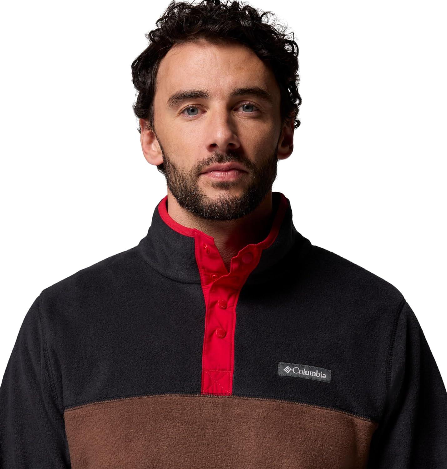 imageColumbia mens Steens Mountain Half Snap IITobaccoBlackMtn Red