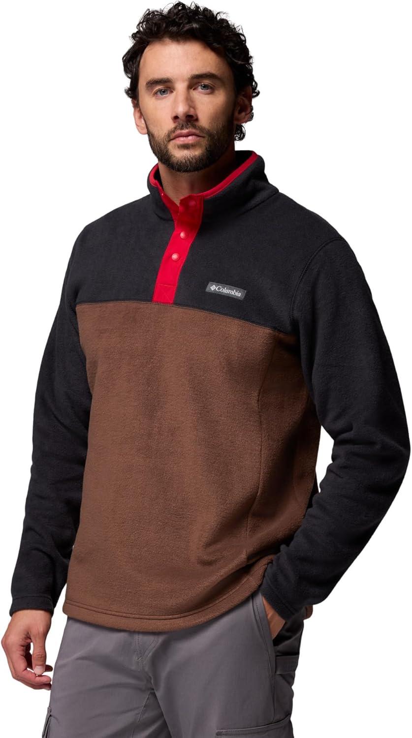 imageColumbia mens Steens Mountain Half Snap IITobaccoBlackMtn Red