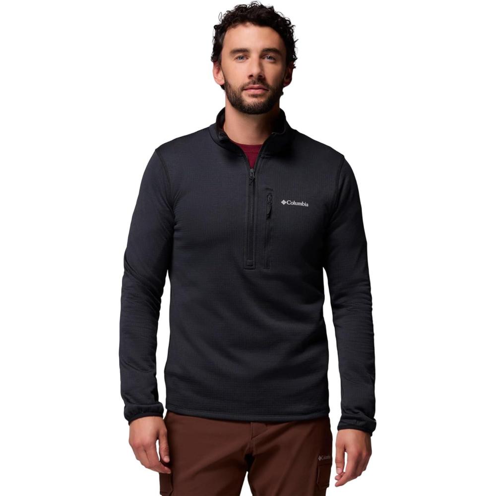 imageColumbia Mens Essential Hike Grid Fleece Half ZipBlack
