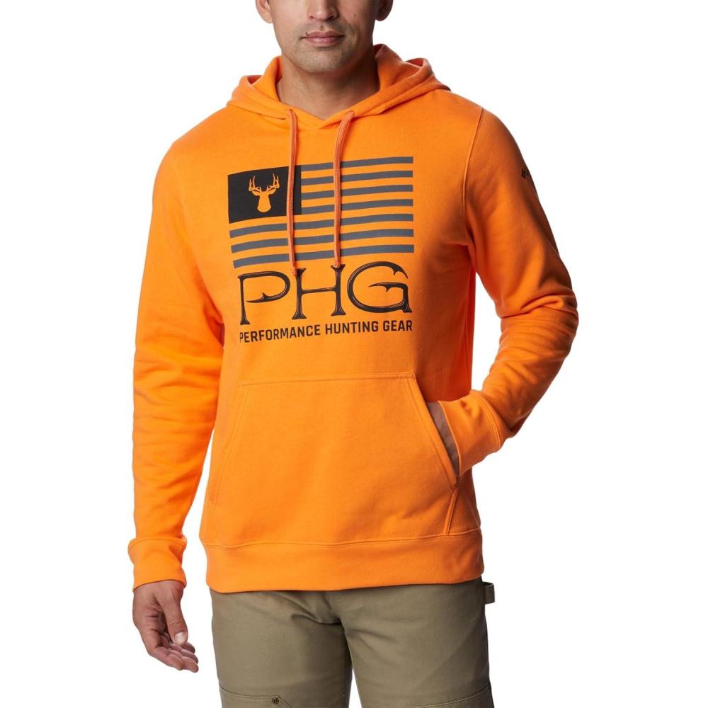 imageColumbia Mens Phg Hunt Star HoodiePhg OrangeBlack Buck Star
