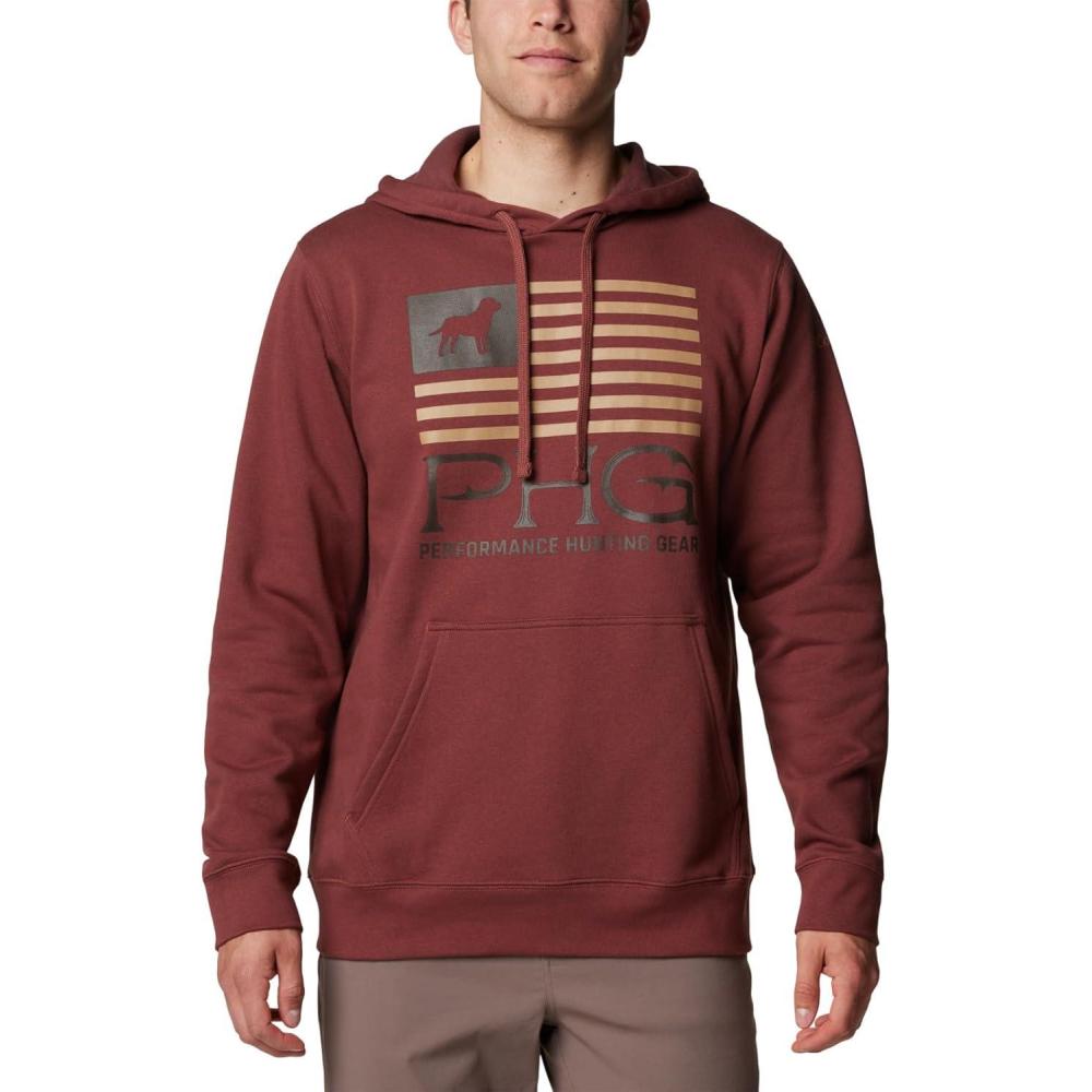 imageColumbia Mens Phg Hunt Star HoodieRed RocksSahara Dog Star