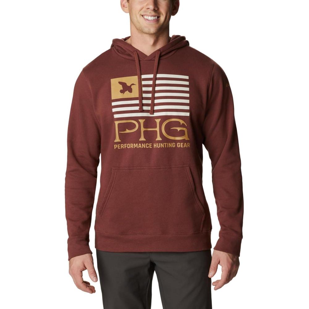 imageColumbia Mens Phg Hunt Star HoodieRed RocksSahara Duck Star