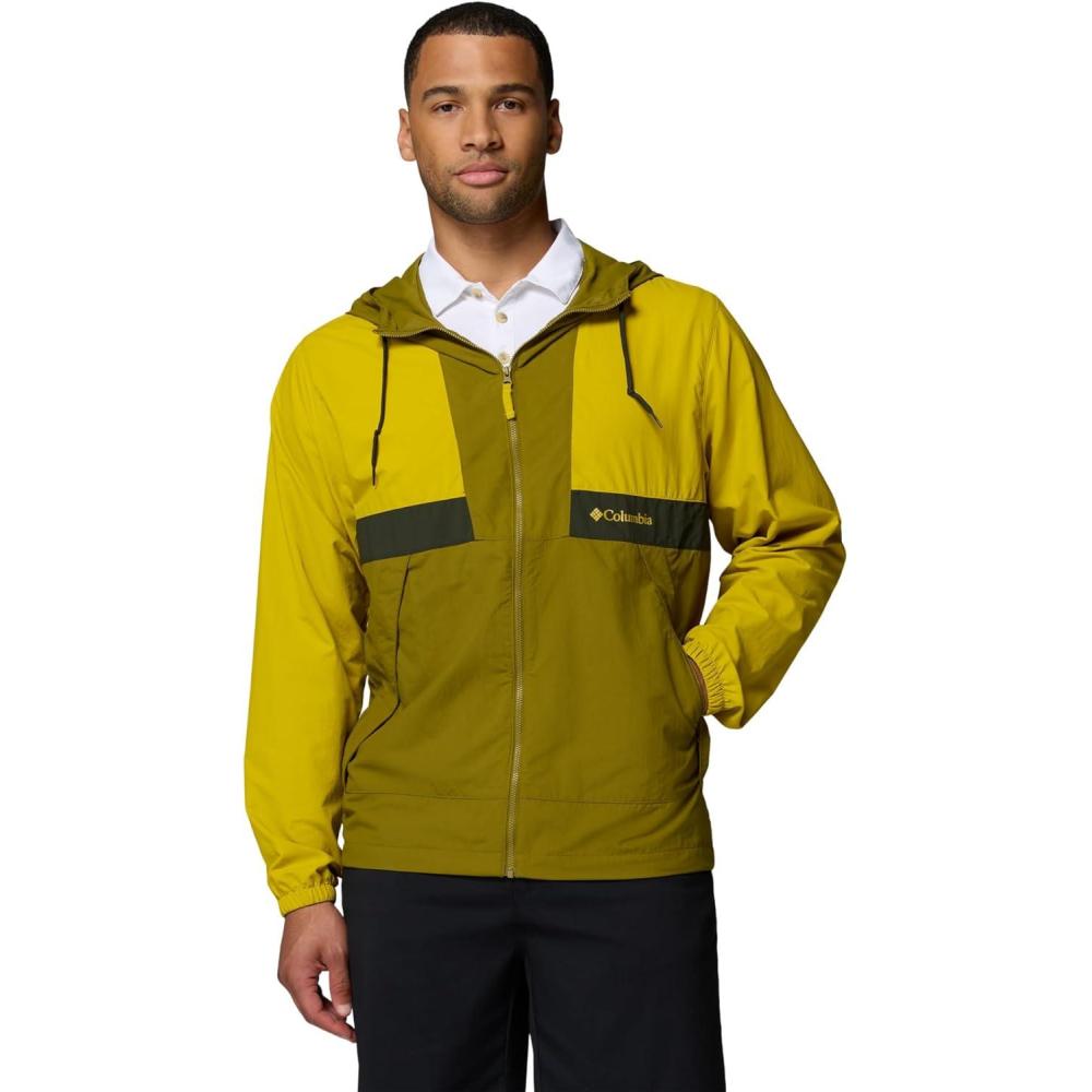 imageColumbia Mens Spire Valley Hooded WindbreakerAntique MossMossy GreenGreenscape