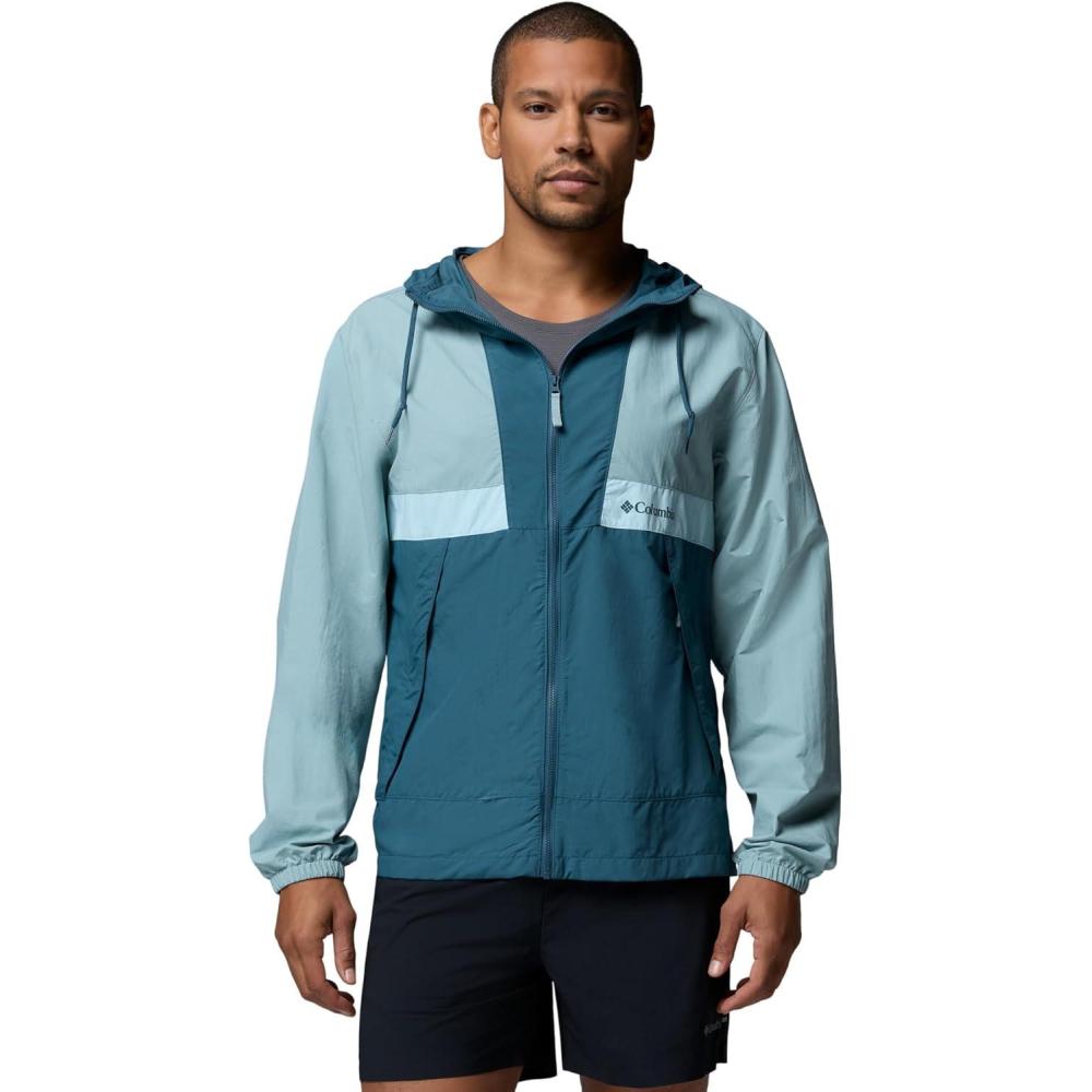 imageColumbia Mens Spire Valley Hooded WindbreakerCrushed BlueEverblueMarine Light