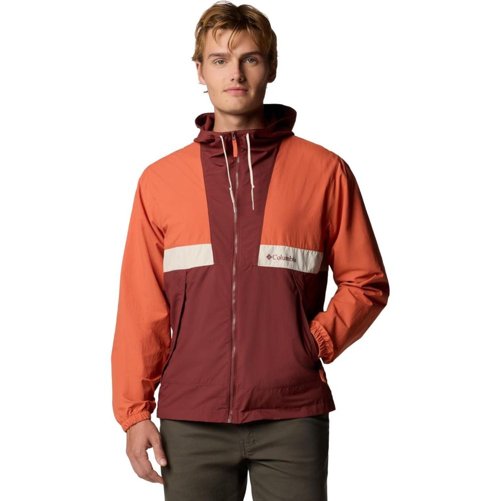 imageColumbia Mens Spire Valley Hooded WindbreakerTuscanSpiceDark Stone