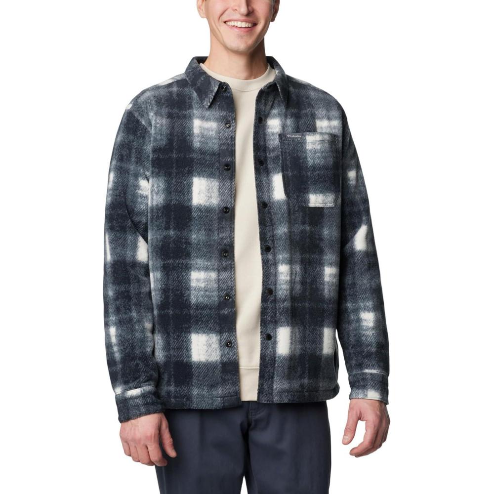imageColumbia Mens Steens Mountain Printed Shirt Jacket IiChalk Omblur