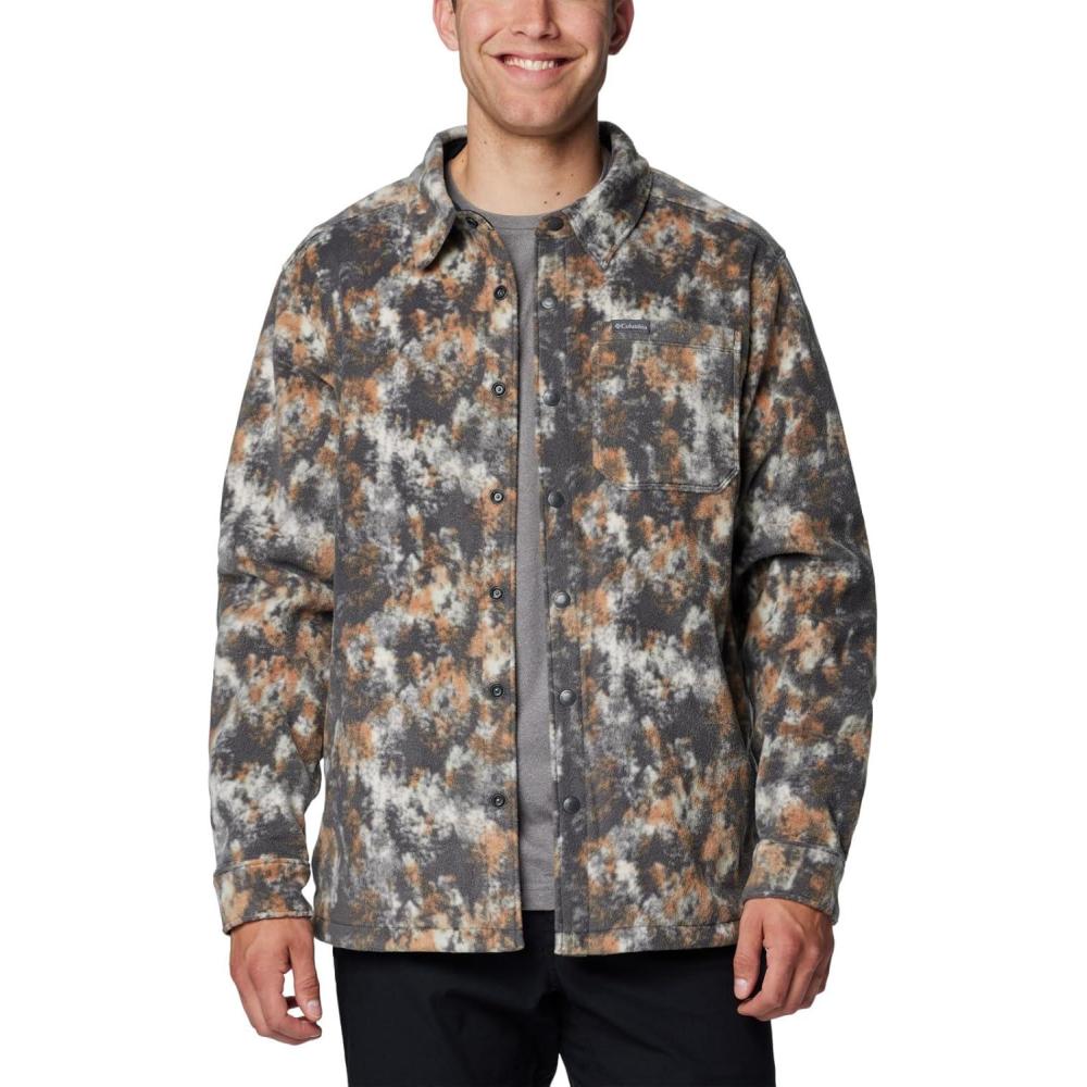 imageColumbia Mens Steens Mountain Printed Shirt Jacket IiDark Stone Timberwild
