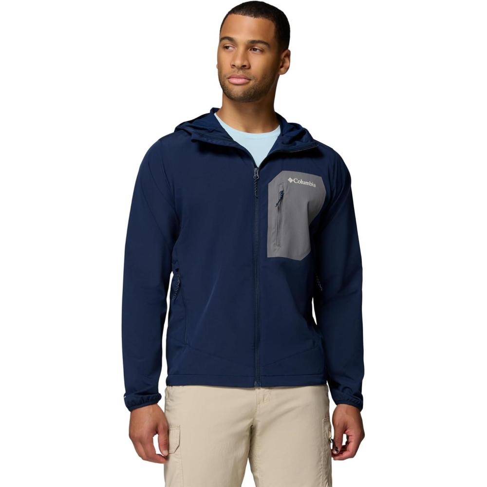 imageColumbia Mens Tall Heights III Hooded SoftshellCollegiate NavyCity Grey