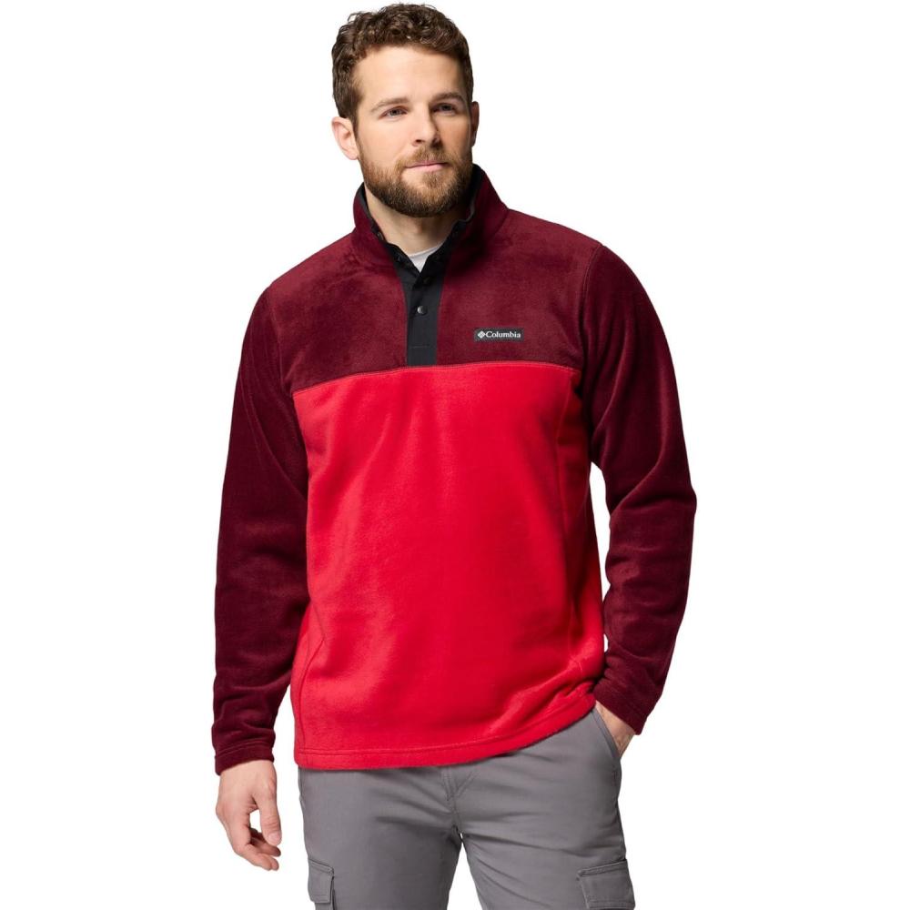 imageColumbia mens Steens Mountain Half Snap IIMtn RedRich WineBlack