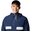 Columbia Men’s Spire Valley Hooded Windbreaker(Collegiate Navy/White)