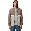 Columbia Men’s Spire Valley Hooded Windbreaker(Iron/Flint Grey/Neon Light)