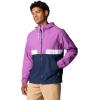 Columbia Men’s Spire Valley Hooded Windbreaker(Razzle/Collegiate Navy/White)