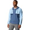 Columbia Men’s Spire Valley Hooded Windbreaker(Ripple Blue/Dark Mountain/Coll Navy)