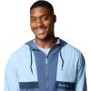 Columbia Men’s Spire Valley Hooded Windbreaker(Ripple Blue/Dark Mountain/Coll Navy)
