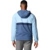 Columbia Men’s Spire Valley Hooded Windbreaker(Ripple Blue/Dark Mountain/Coll Navy)