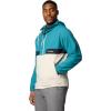 Columbia Men’s Spire Valley Hooded Windbreaker(River Blue/Dark Stone/Black)