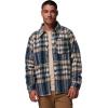 Columbia Mens Steens Mountain Printed Shirt Jacket Ii(Collegiate Navy Herringplaid)