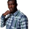 Columbia Mens Steens Mountain Printed Shirt Jacket Ii(Crushed Blue Herringplaid)