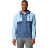 Columbia Men’s Spire Valley Hooded Windbreaker(Ripple Blue/Dark Mountain/Coll Navy)