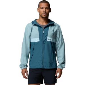 Columbia Men’s Spire Valley Hooded Windbreaker(Crushed Blue/Everblue/Marine Light)