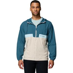 Columbia Men’s Spire Valley Hooded Windbreaker(Everblue/Dark Stone/Marine Light)