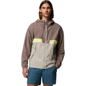 Columbia Men’s Spire Valley Hooded Windbreaker(Iron/Flint Grey/Neon Light)