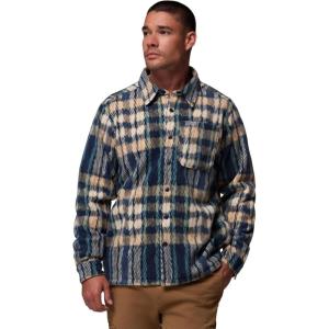 Columbia Mens Steens Mountain Printed Shirt Jacket Ii(Collegiate Navy Herringplaid)