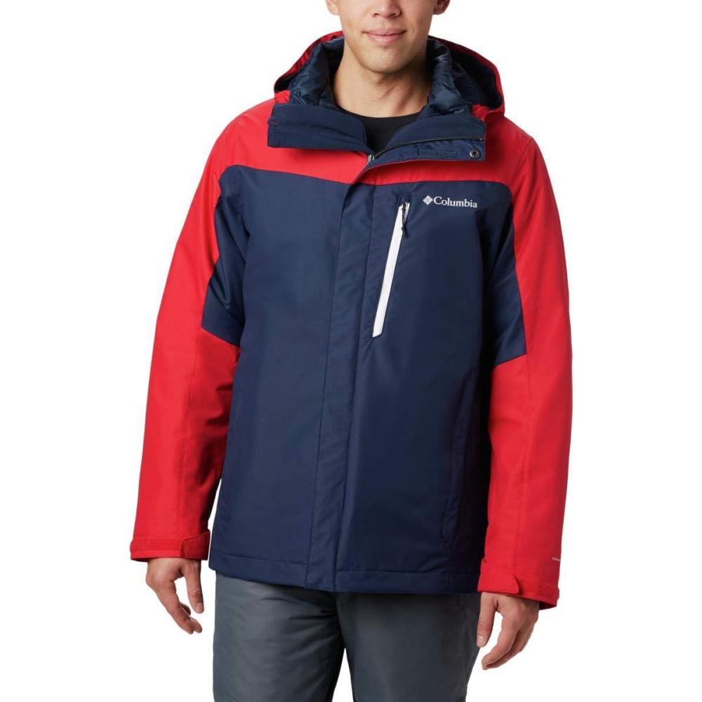 imageColumbia Mens Whirlibird IV Interchange Jacket Collegiate Navy Mountain Red Medium