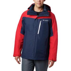 Columbia Men’s Whirlibird IV Interchange Jacket, Collegiate Navy, Mountain Red, Medium