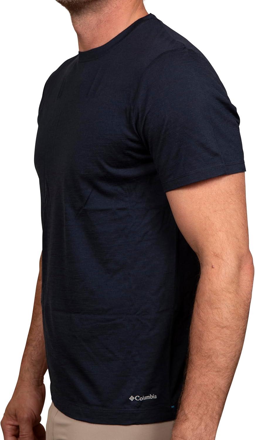 imageColumbia Mens Merino Wool Crew Neck TeeCollegiate Navy