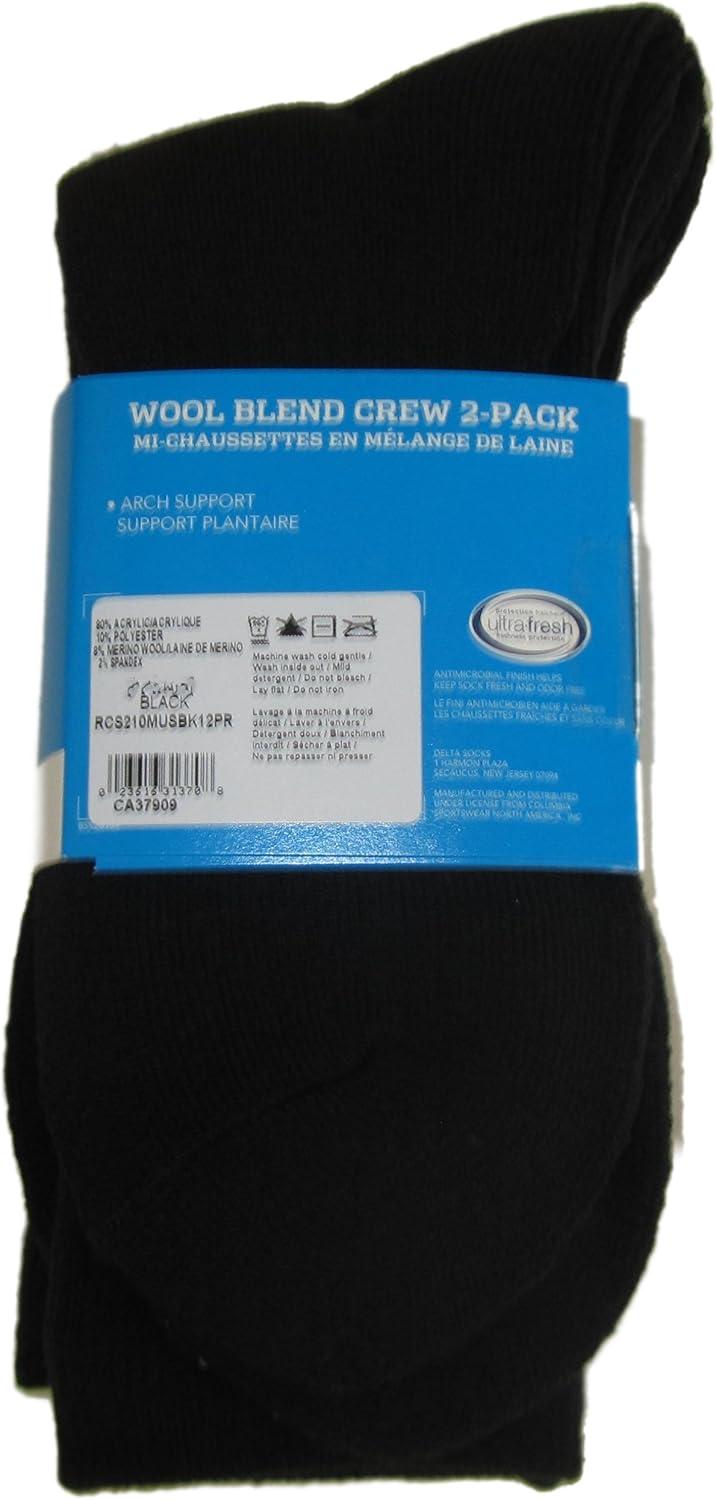 imageColumbia Mens Moisture Control Crew Socks MultipackBlack