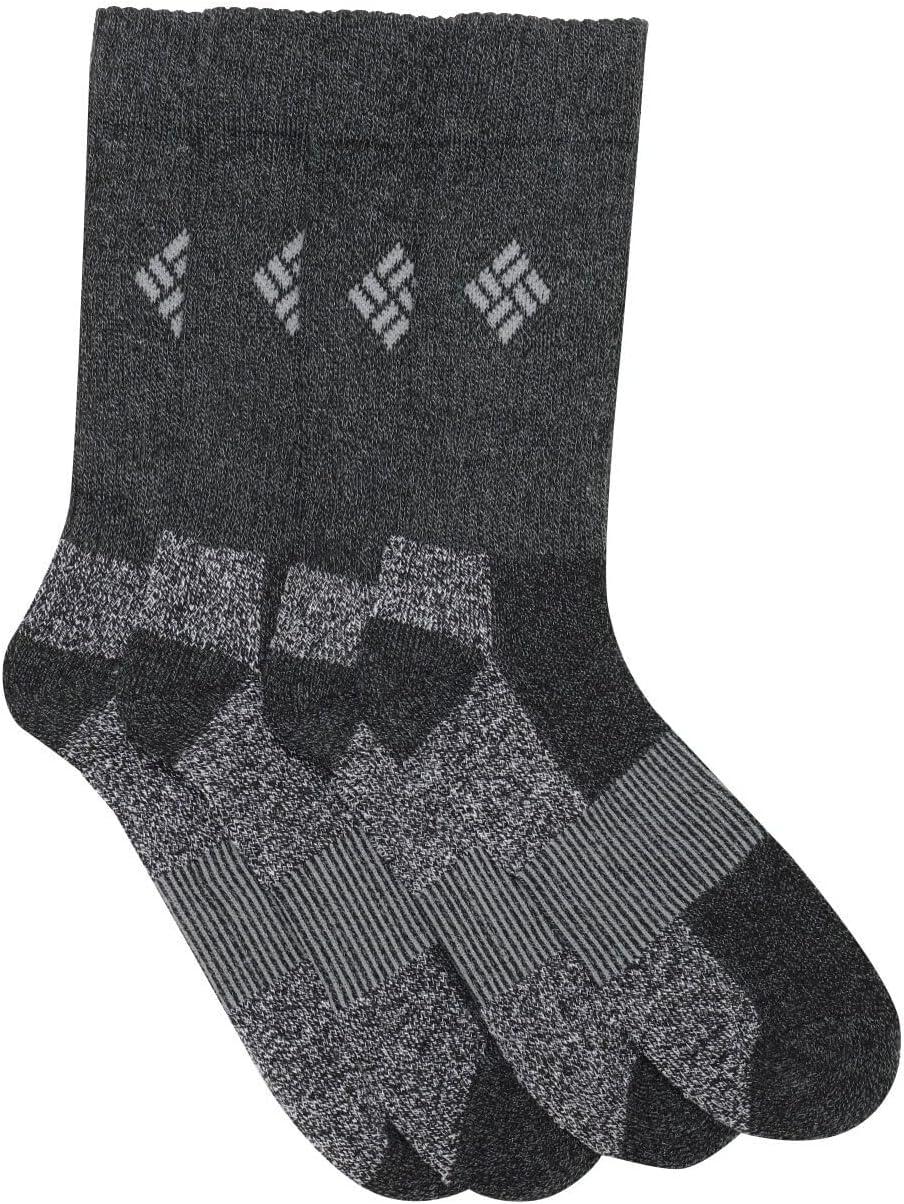 imageColumbia Mens Moisture Control Crew Socks MultipackCharcoal Black 4 Pairs
