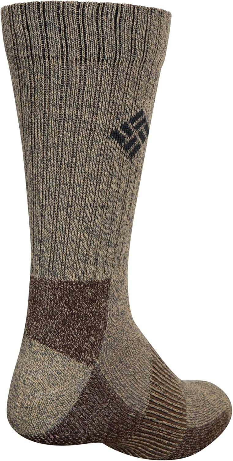 imageColumbia Mens Moisture Control Crew Socks MultipackKhakiBrown 6 Pairs