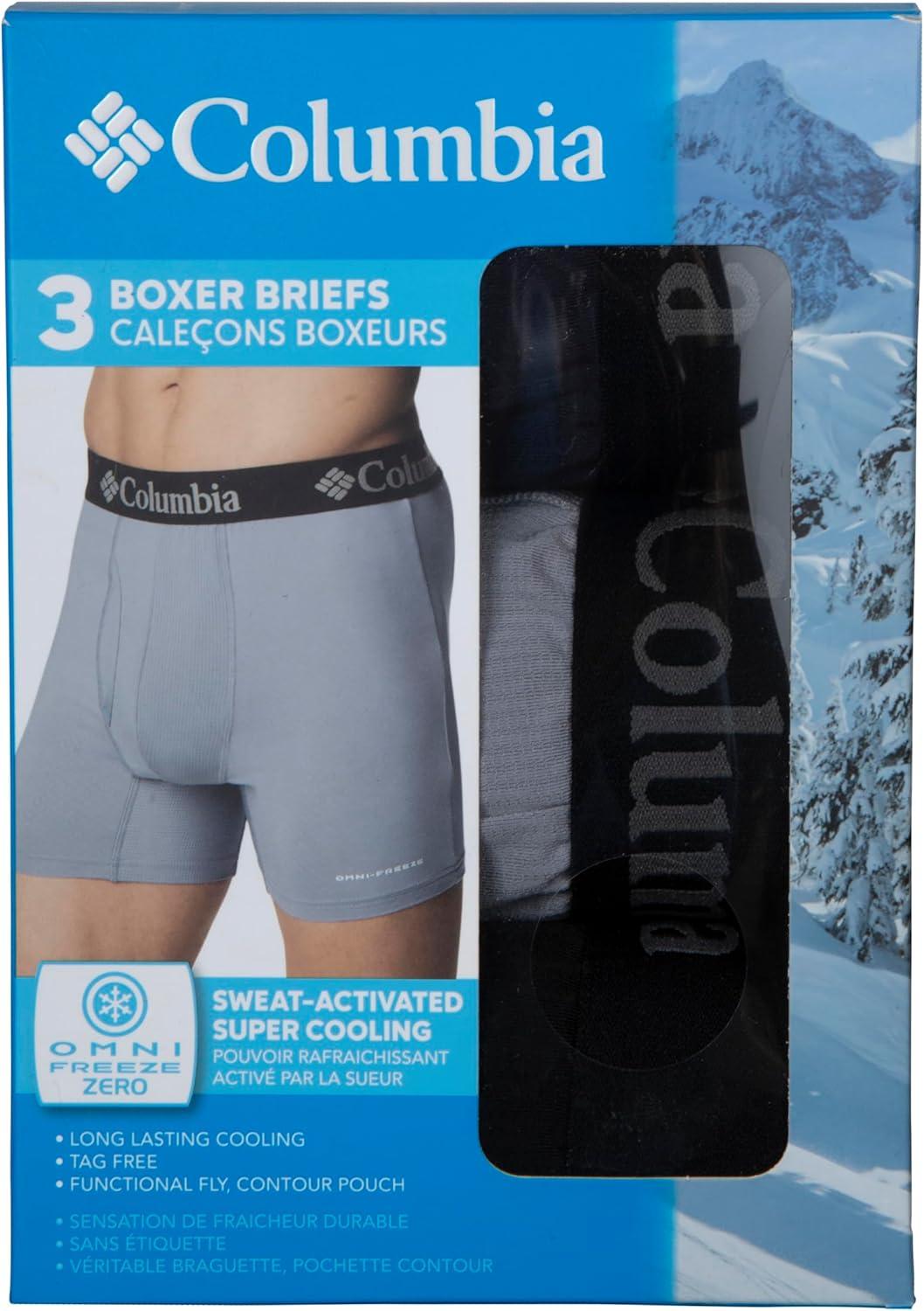 imageColumbia Mens Omni Freeze Zero Boxer Brief 3 PackNavyGreyBlack