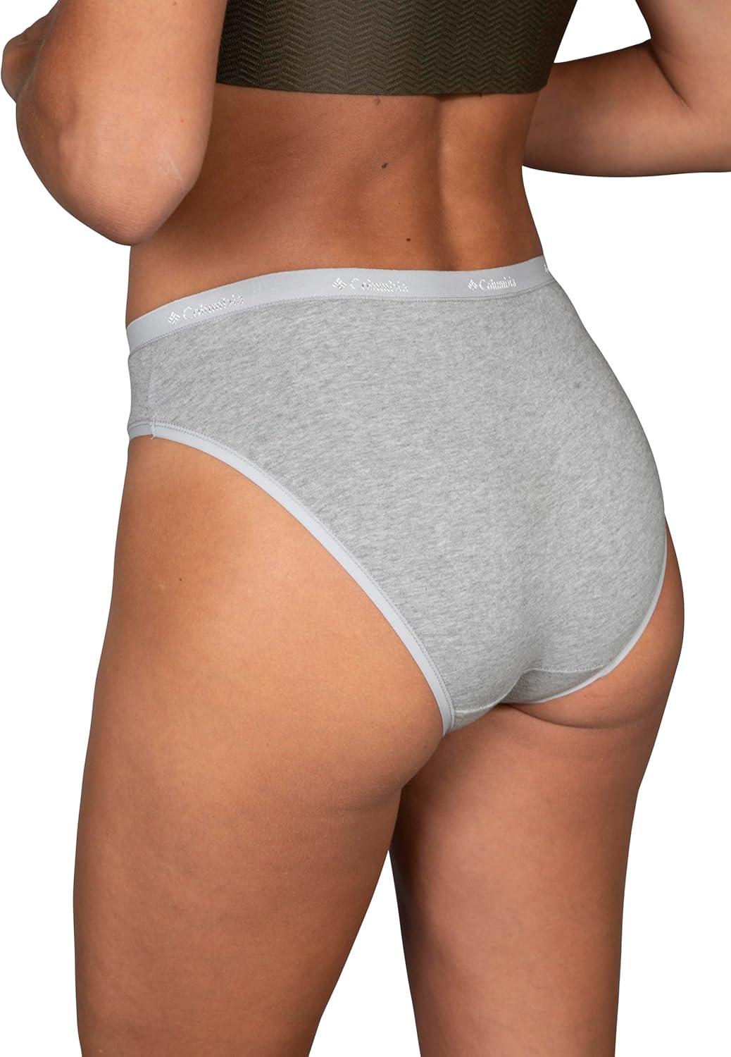 imageColumbia Womens 4way Stretch Cotton Bikini 5packBlackCanoe NudeHeather Grey