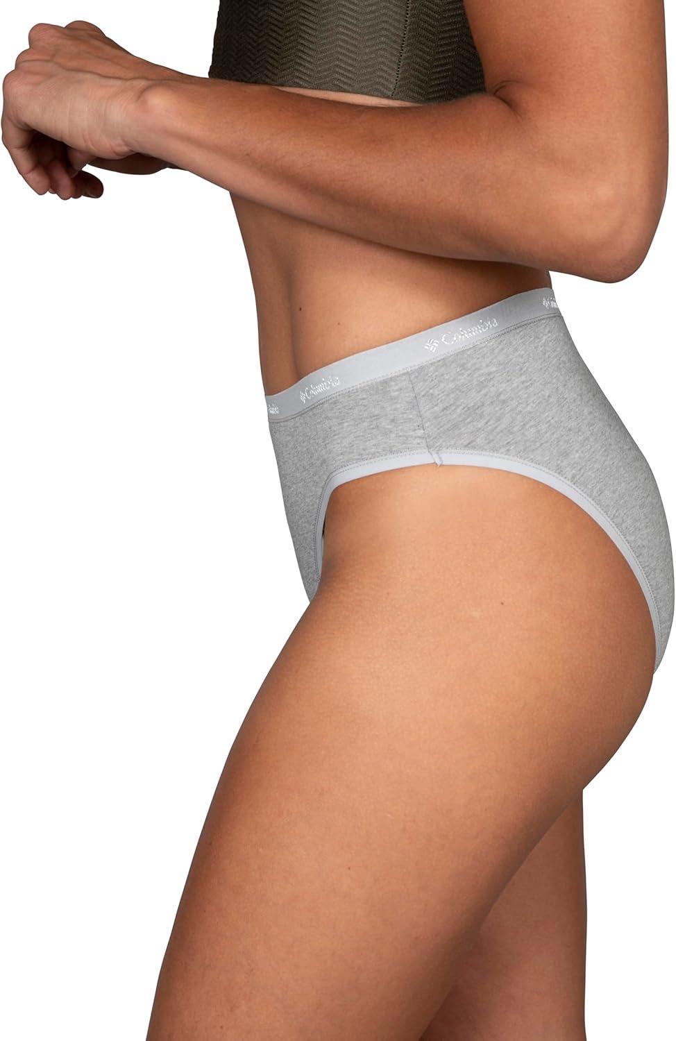 imageColumbia Womens 4way Stretch Cotton Bikini 5packBlackCanoe NudeHeather Grey