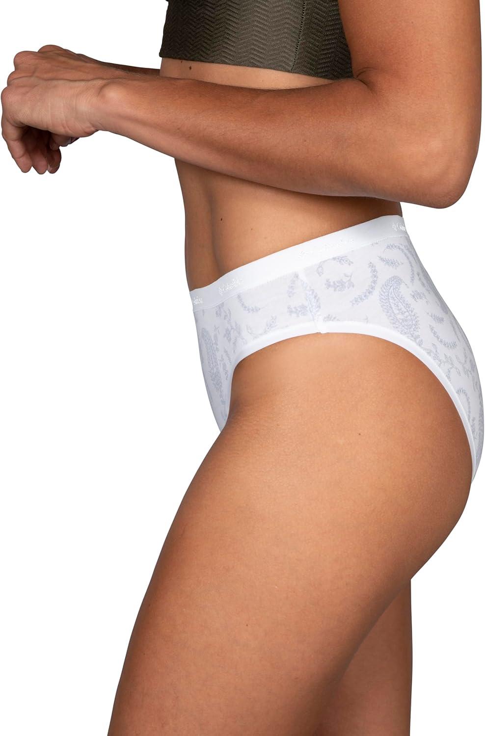 imageColumbia Womens 4way Stretch Cotton Bikini 5packBlackHeather GreyStripedPaisley