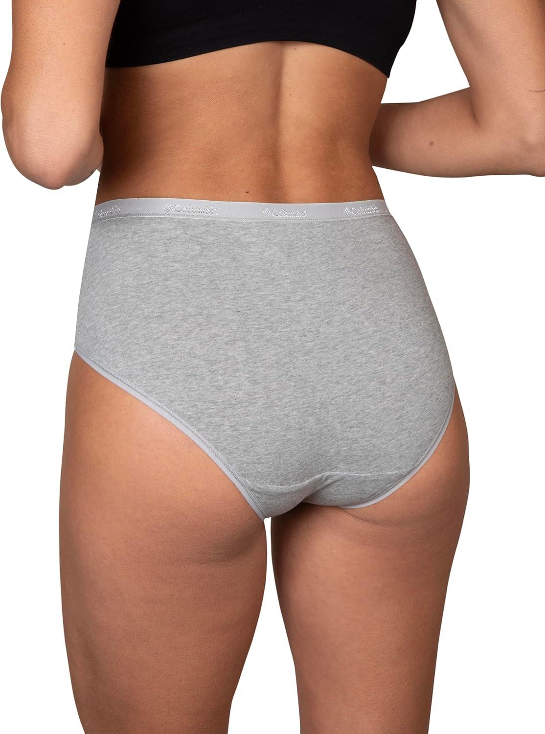 imageColumbia Womens 4way Stretch Cotton Brief 5packBlackCanoeGrey