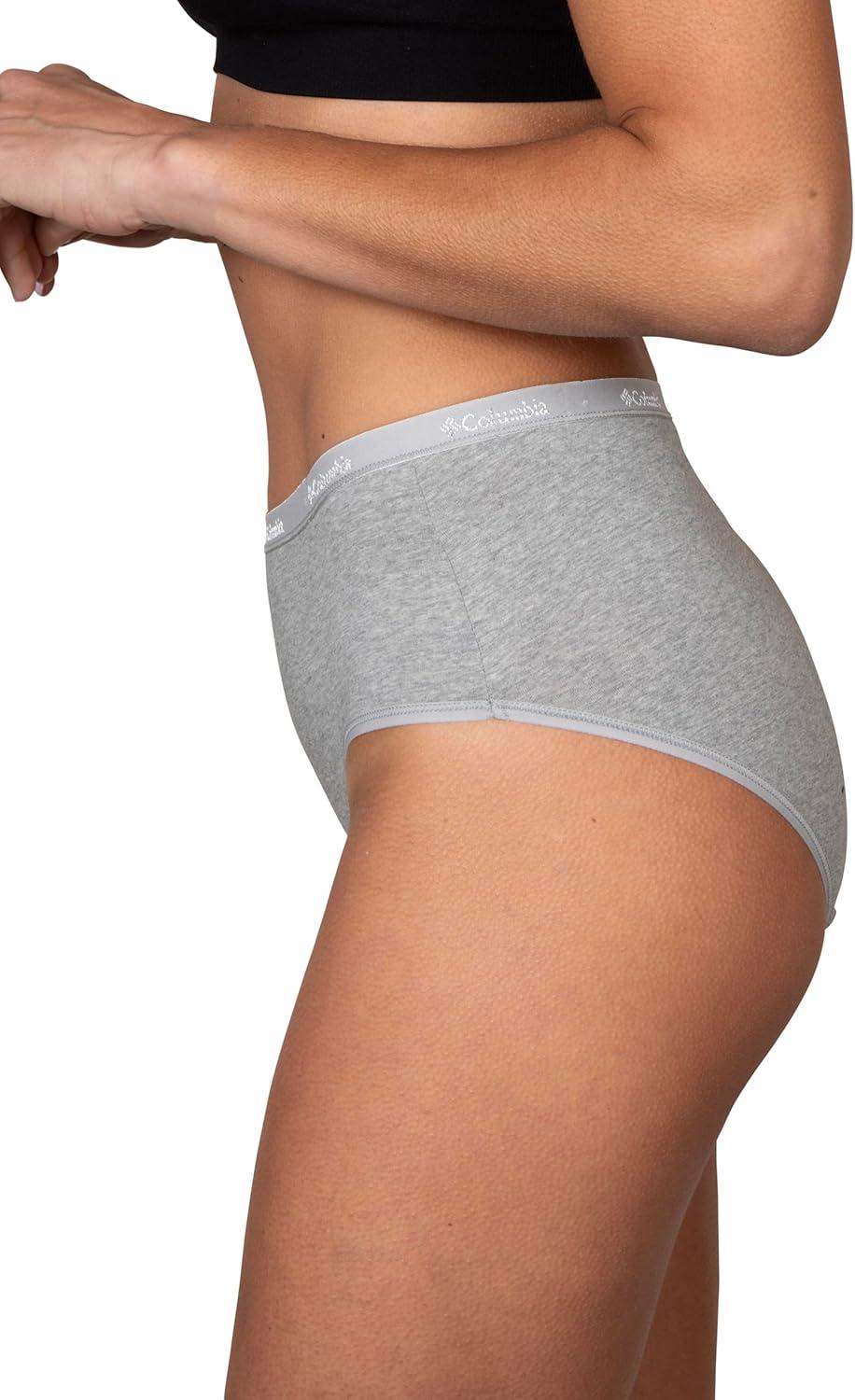 imageColumbia Womens 4way Stretch Cotton Brief 5packBlackCanoeGrey