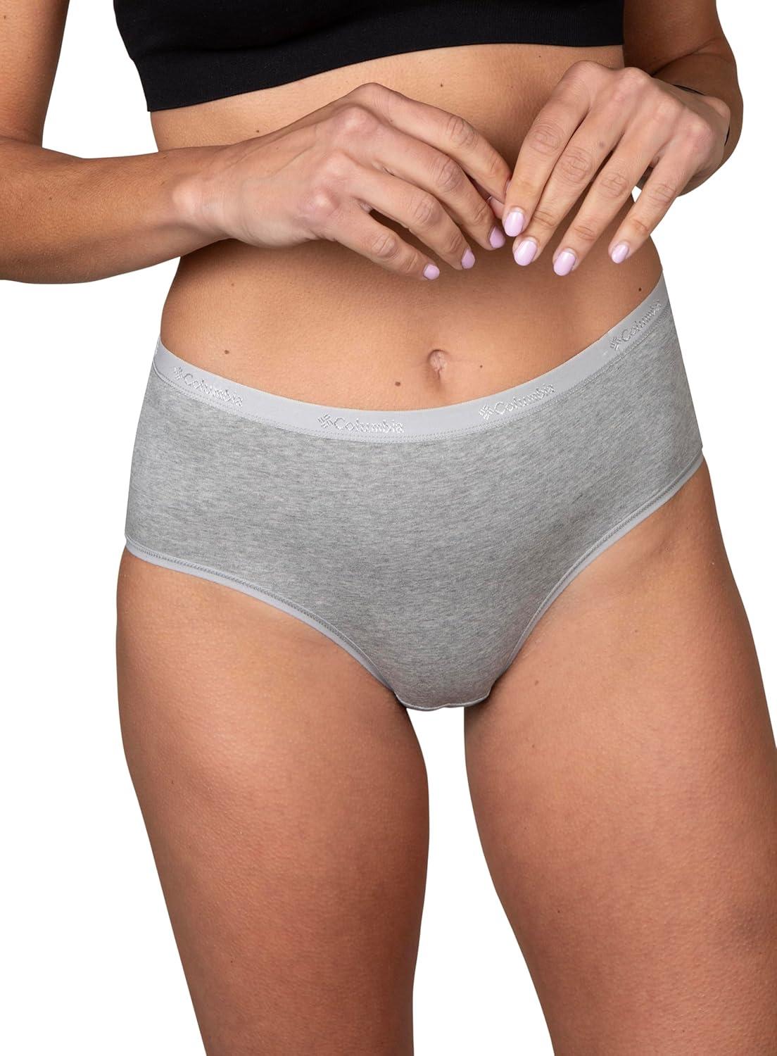 imageColumbia Womens 4way Stretch Cotton Brief 5packBlackCanoeGrey