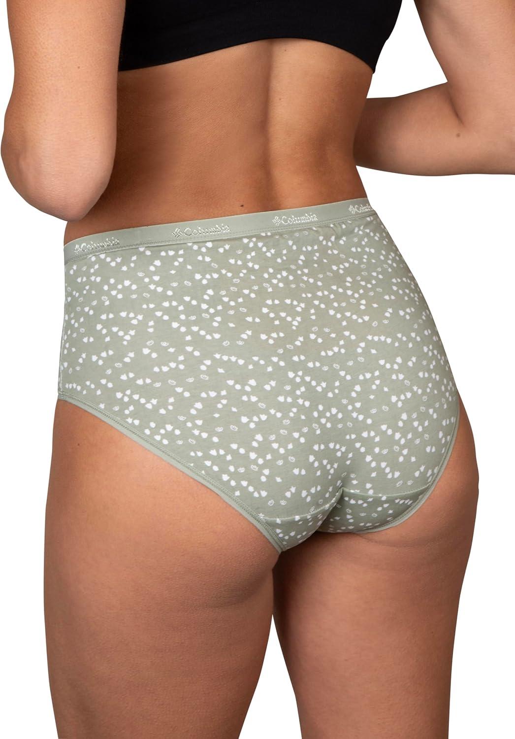 imageColumbia Womens 4way Stretch Cotton Brief 5packCanoeWhiteGreenPink
