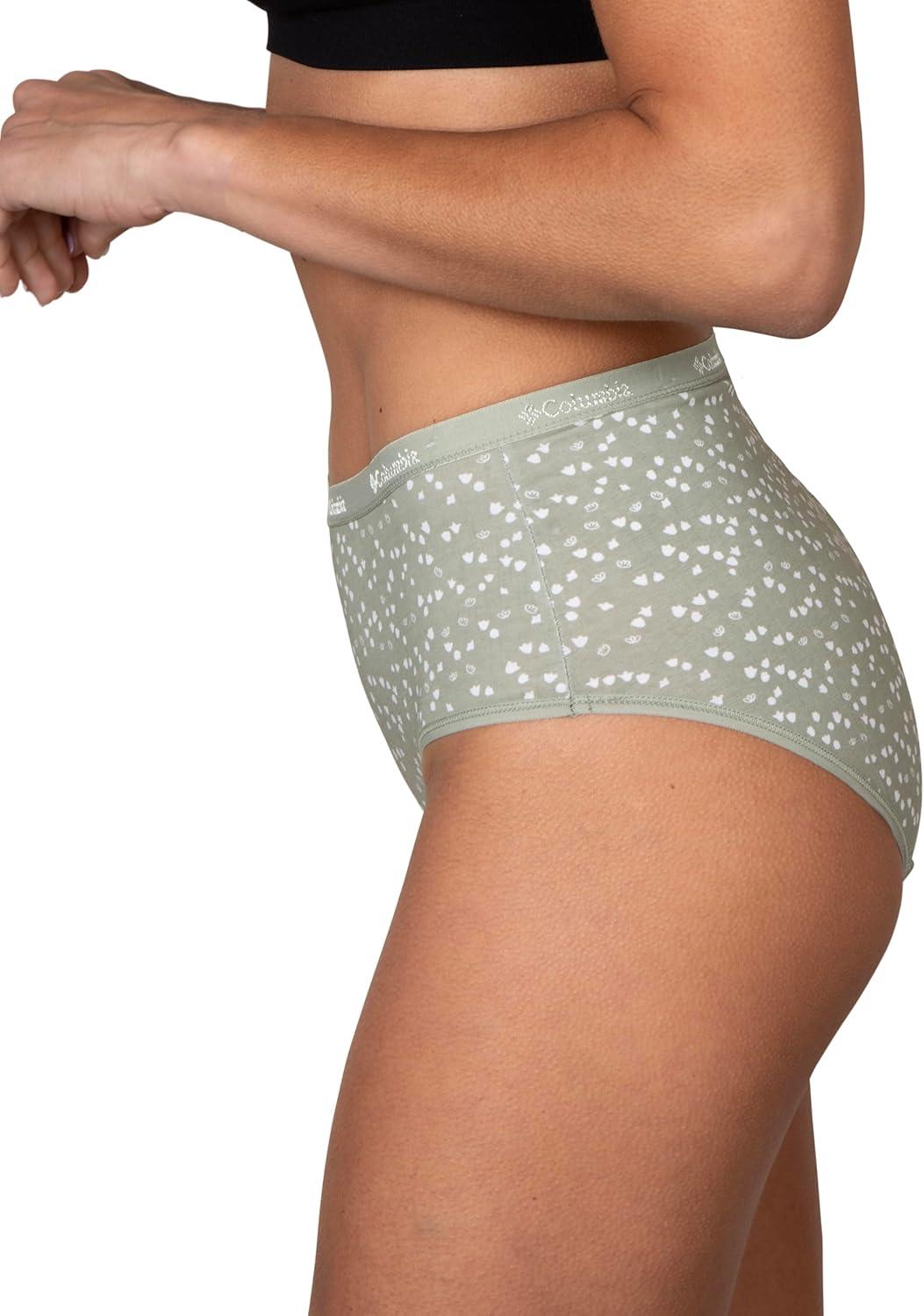 imageColumbia Womens 4way Stretch Cotton Brief 5packCanoeWhiteGreenPink