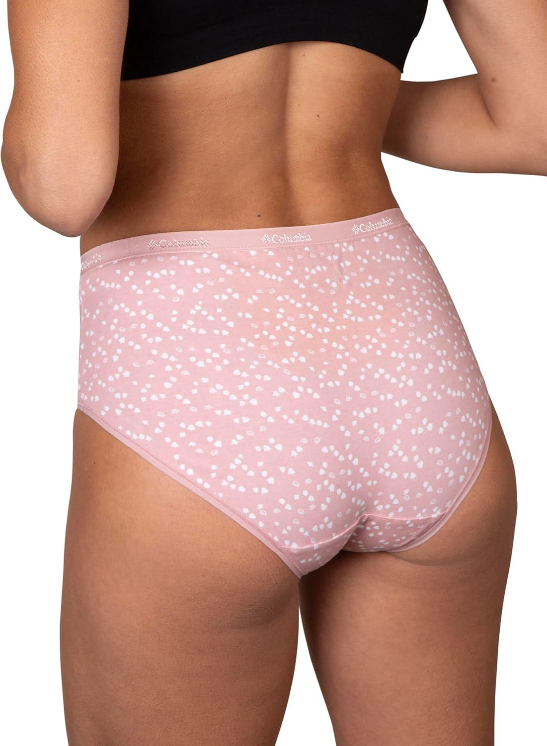 imageColumbia Womens 4way Stretch Cotton Brief 5packCanoeWhiteGreenPink