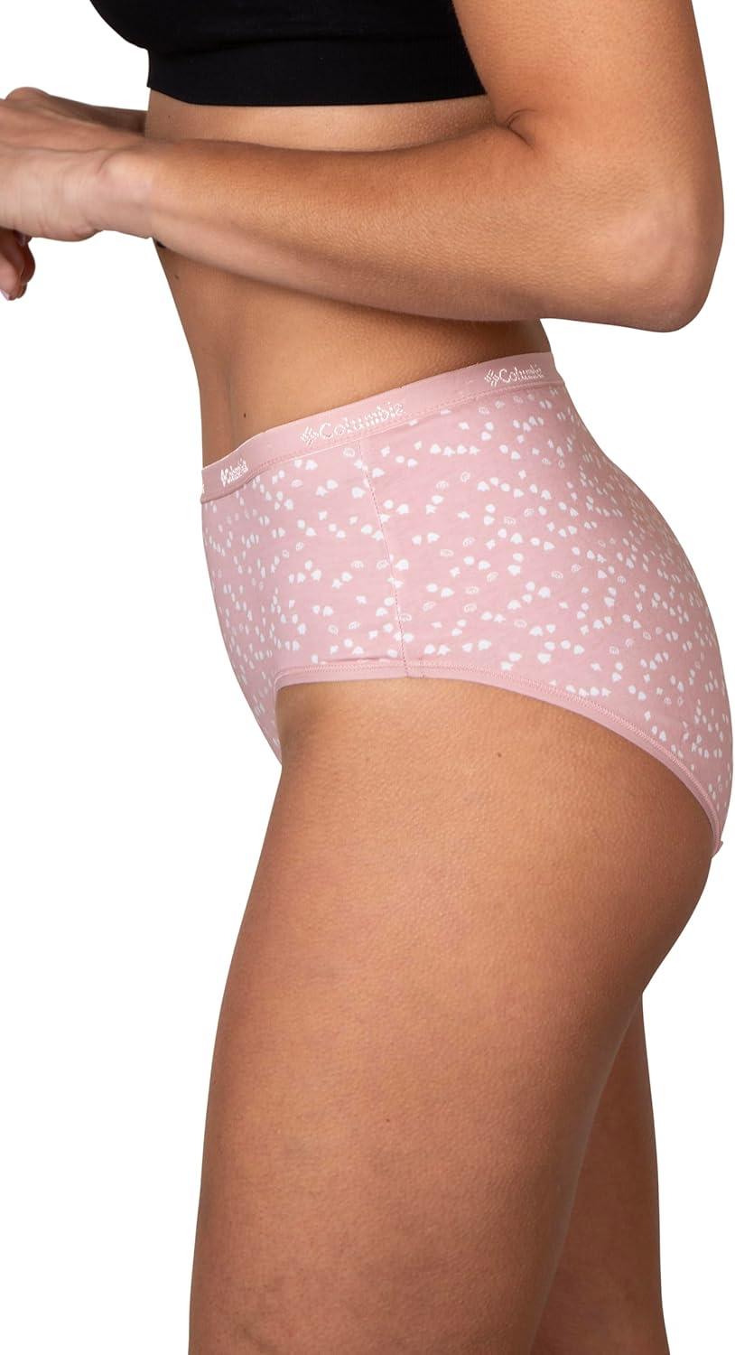 imageColumbia Womens 4way Stretch Cotton Brief 5packCanoeWhiteGreenPink